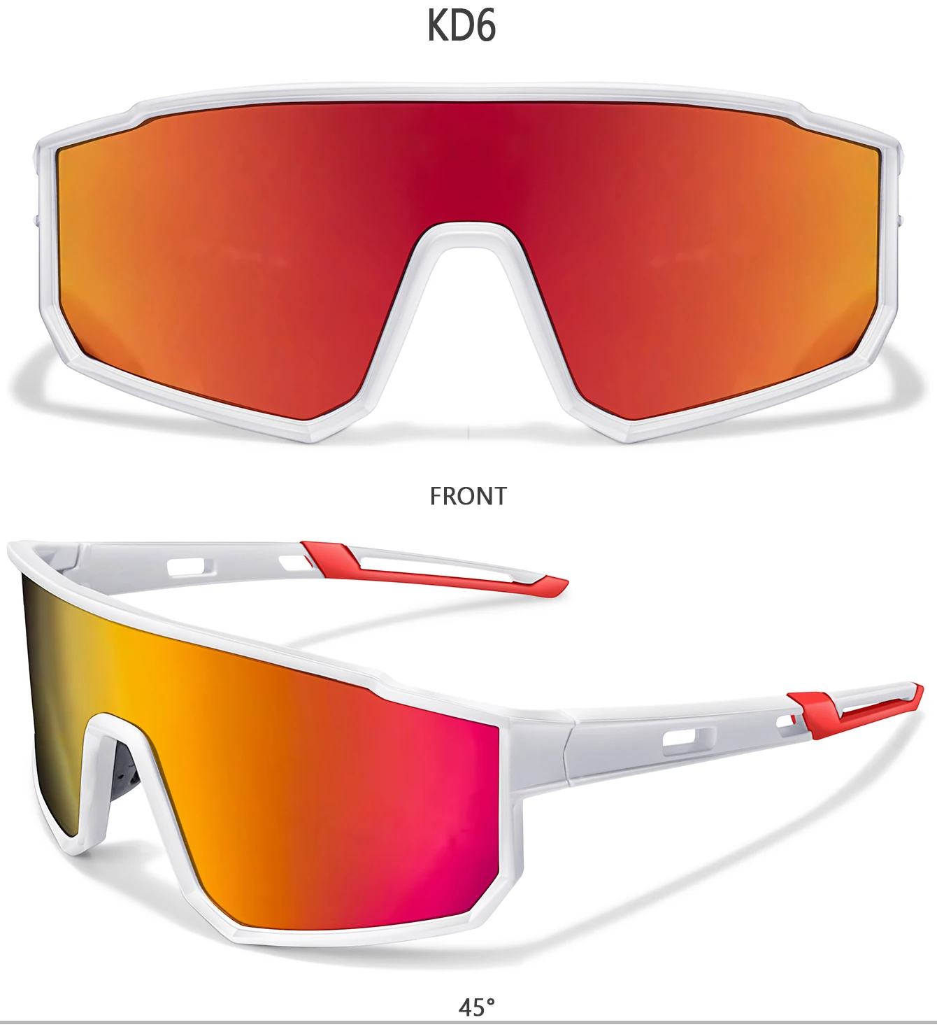 Trendige Angler-Sonnenbrillen für Männer und Frauen, lässige winddichte Brillen mit UV-Schutz für Outdoor-Sportarten, Laufen und Radfahren. – Detail 13