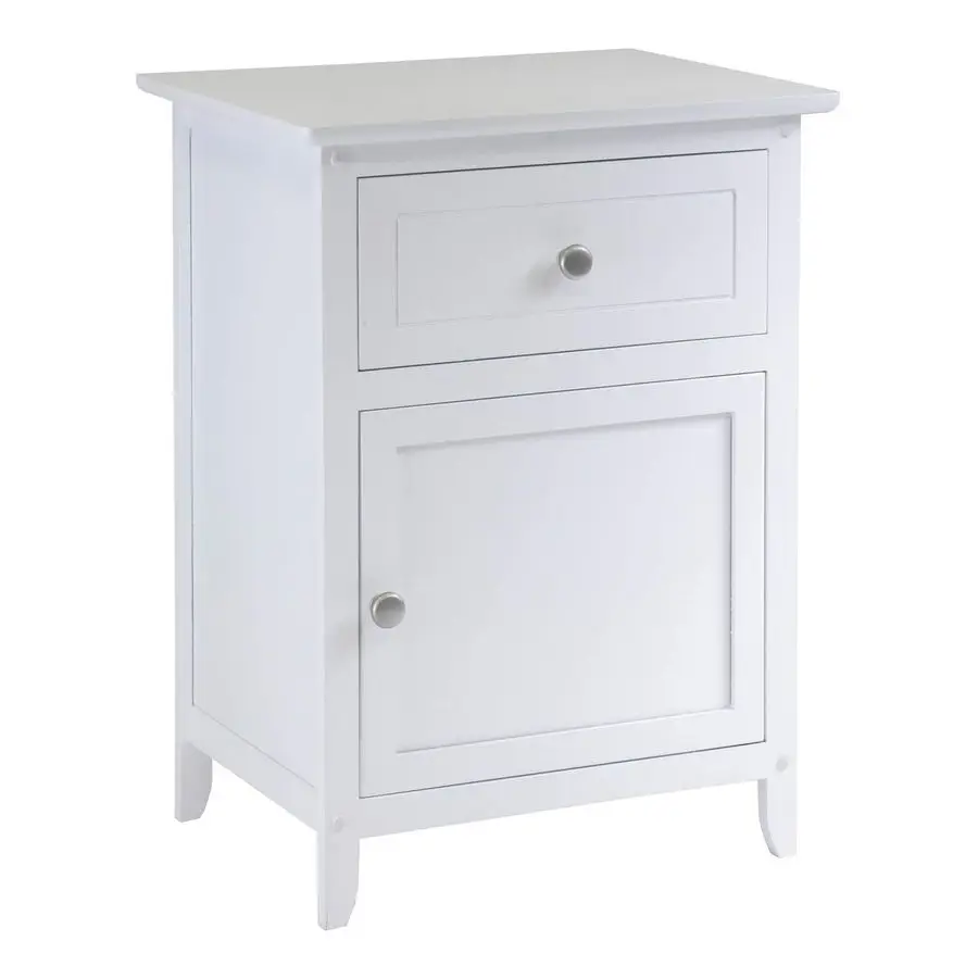 

Eugene Accent Table Nightstand, for Living Room, Den, Bedroom, White