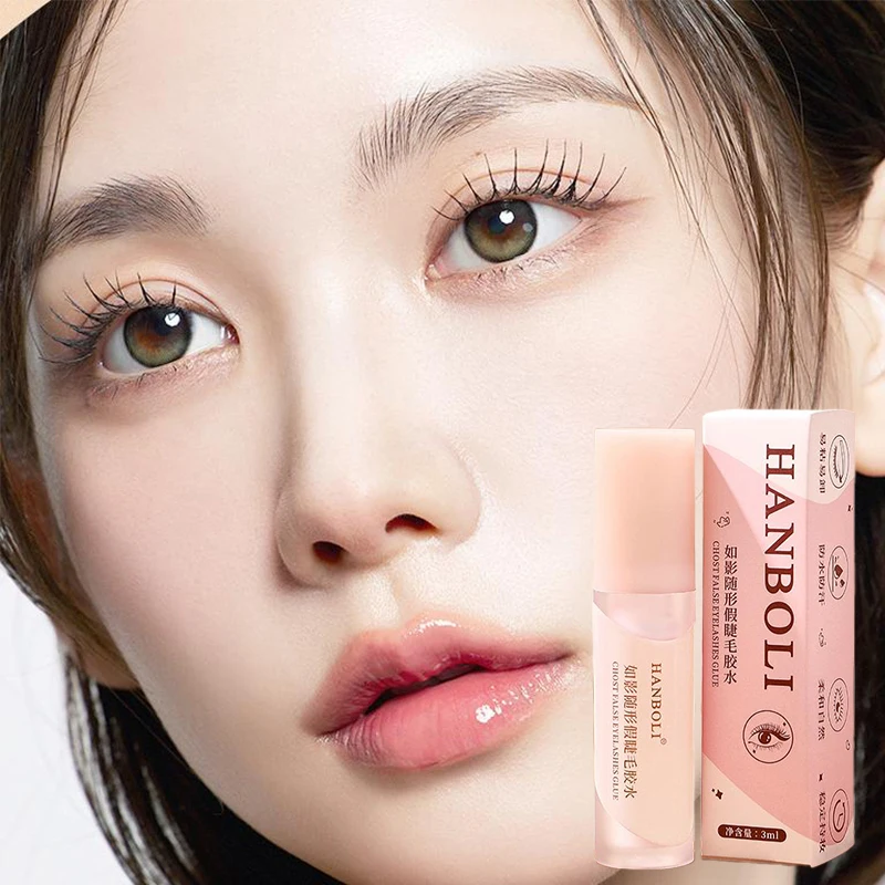 Cola para extensão de cílios postiços 3ml, à prova d'água, secagem rápida, longa duração, forte, sem irritação, transparente, ferramentas de elevação de primer