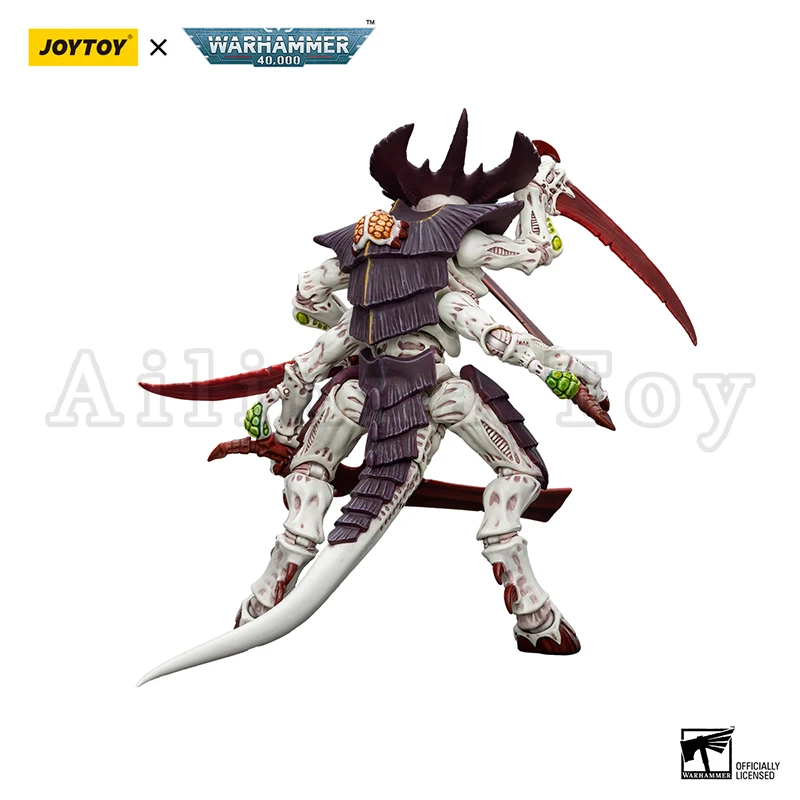 Фигурка JOYTOY 1/18: Воин-Тираннозавр из 40K Tyranids Hive Fleet Leviathan с костяными мечами, аниме-модель, игрушка