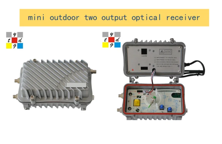 Hot Selling 2 Outputs Outdoor HFC CATV Optical Receiver with AGC for Radio & TV Broadcasting