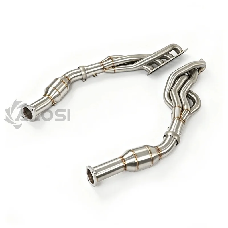 Headers Heat Shield Fit Jeep Trackhawk 6.2L Hellcat, Stainless Manifold w Thermal Protection Direct Bolt-On