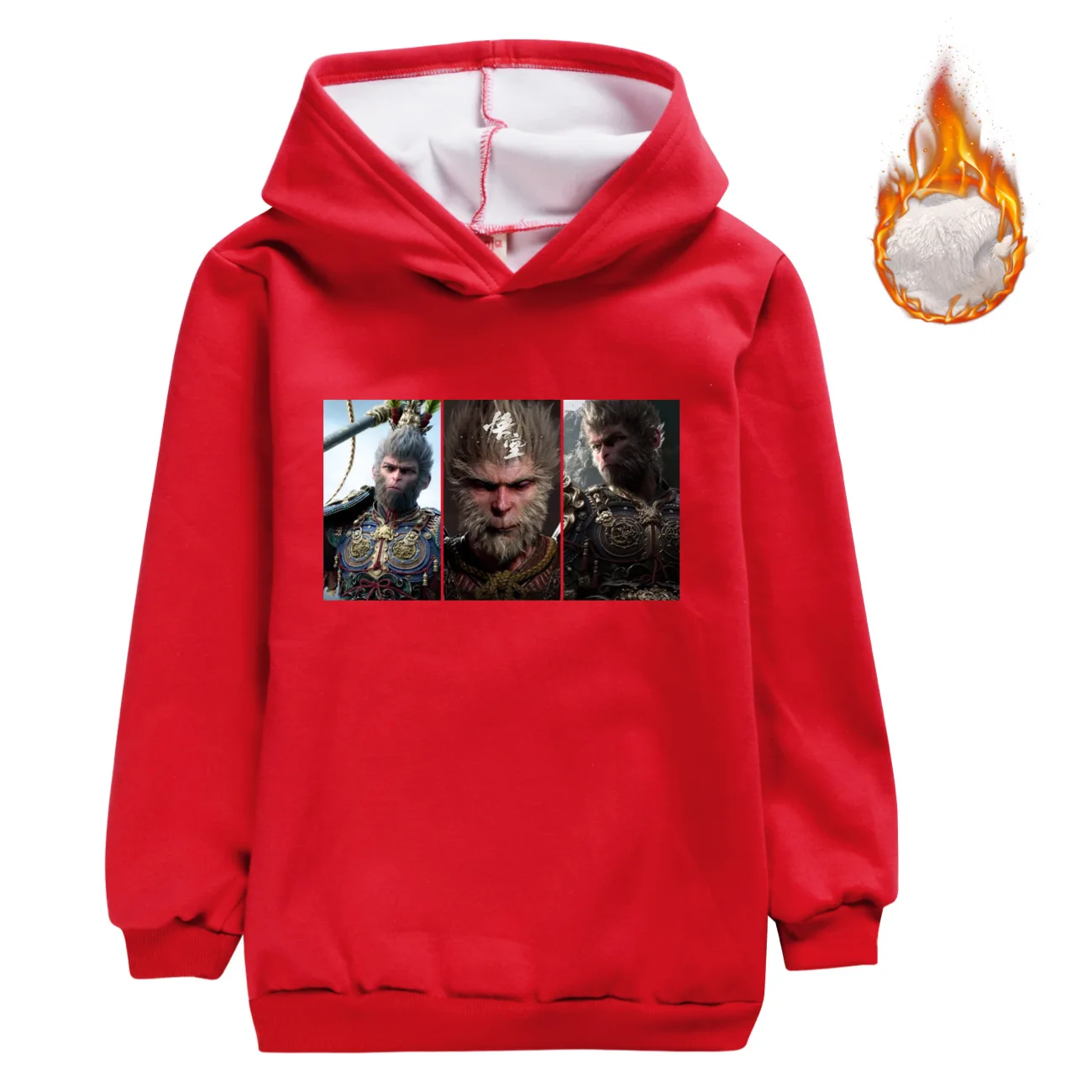 Black Myth Wukong Game Winter Kids Hoodie Sweatshirt Girls Boys Long Sleeve Printd Tops Clothing Teenager Warm Pullover3744