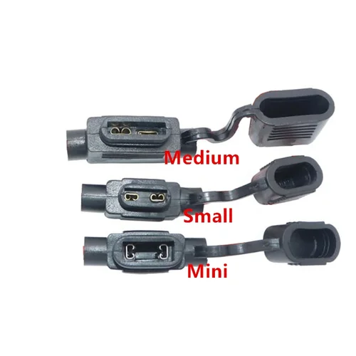 Imagen 2 del producto Portafusibles automático pequeño y mediano, resistente al agua, 32V, 18/16/14/12/10AWG y fusible de cuchilla para coche 2A 3A 5A 7.5A 10A 15A 20A 25A 30A 35A 40A