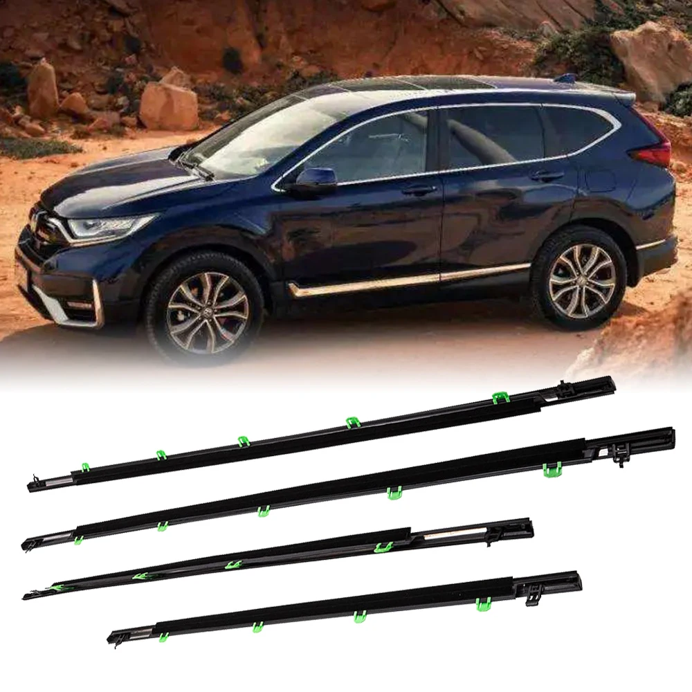 Car Window Moulding Trim Weatherstrips Chrome for Honda CRV 2007 2008-2010 2011