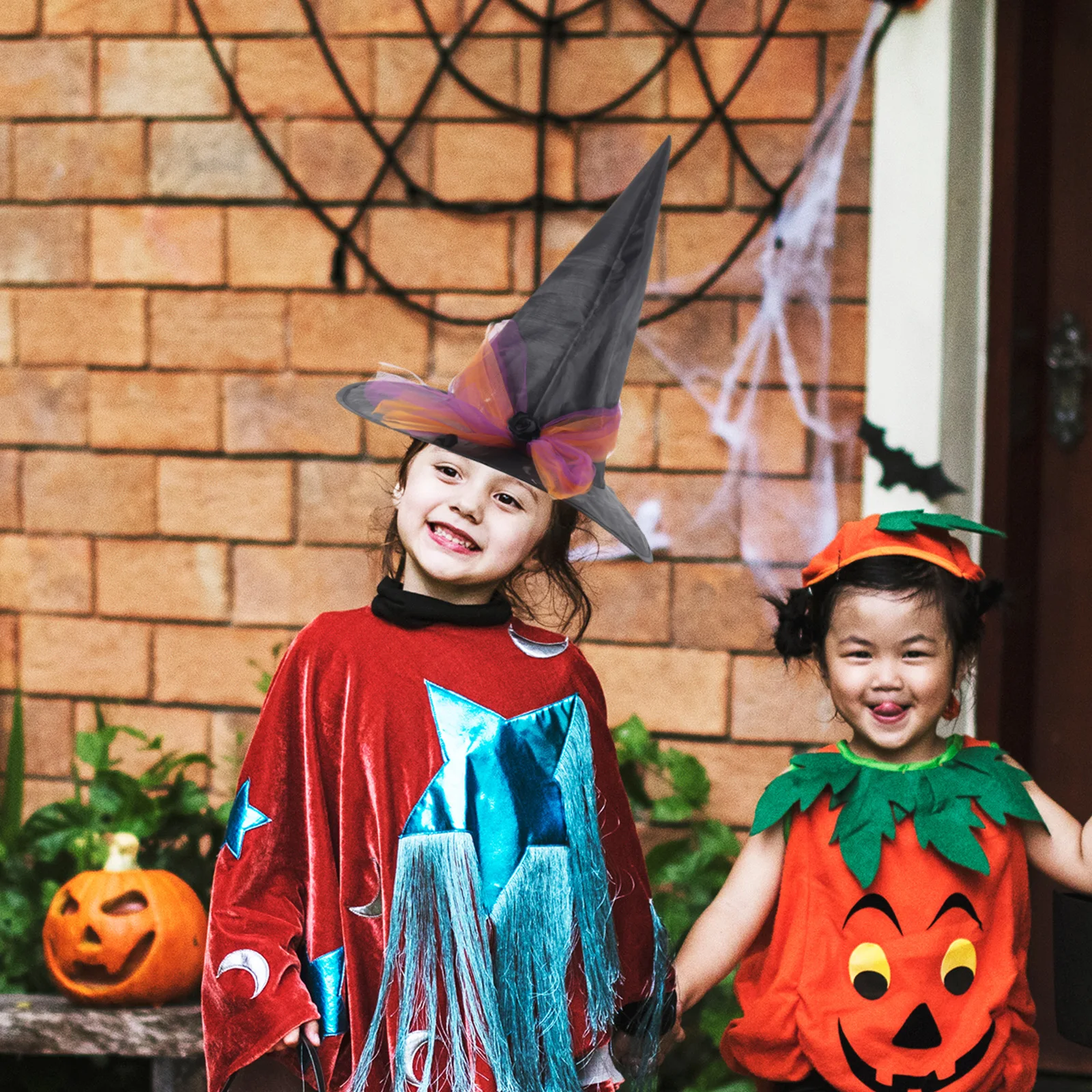 

Witch Hat Women Girl Halloween Cosplay Party Dress up Decorative Cloth Witches Hat Durable Comfortable Parent child