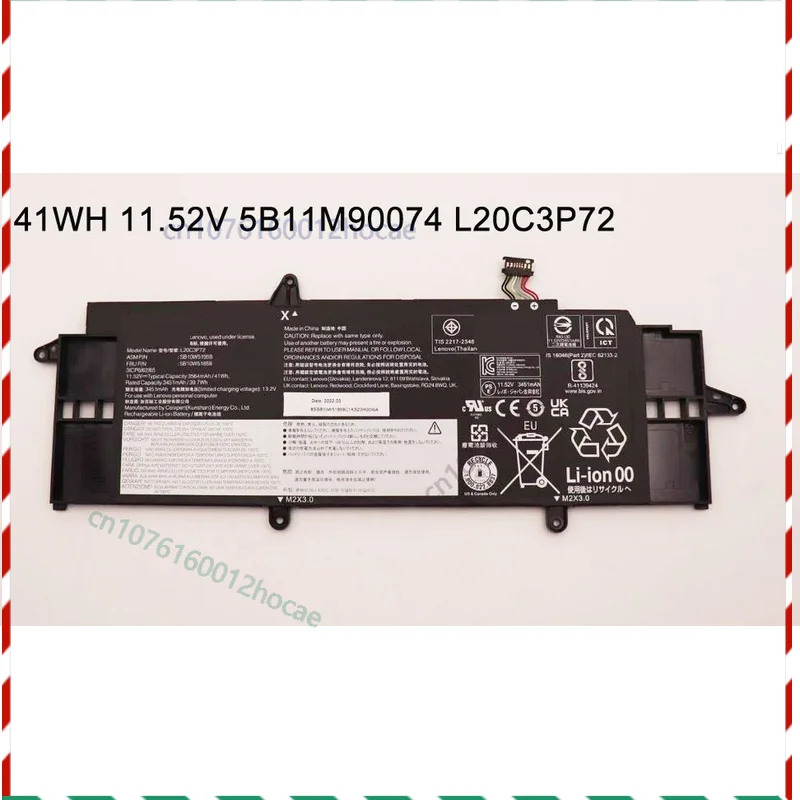 

New 41Wh 11.52V Battery for Lenovo ThinkPad X13 Gen 3 21BN 21BQ 5B10W51859 Fast ship