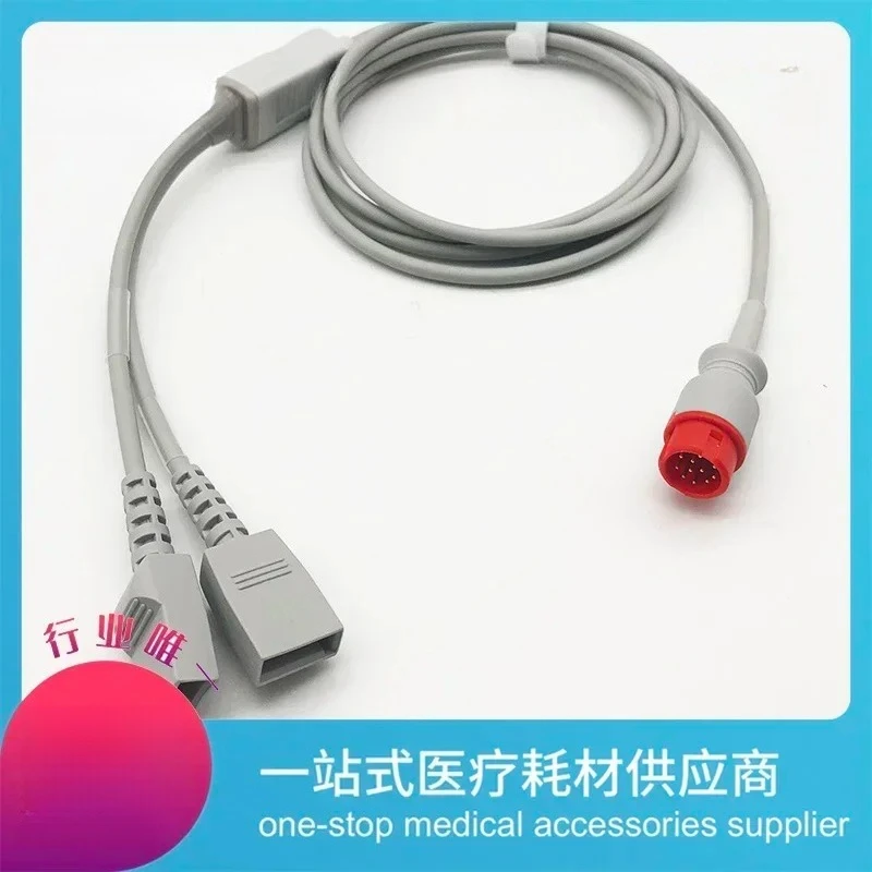 12 Pin Dual Invasive Voltage Cable for Medical Single Point and Two-point Monitors