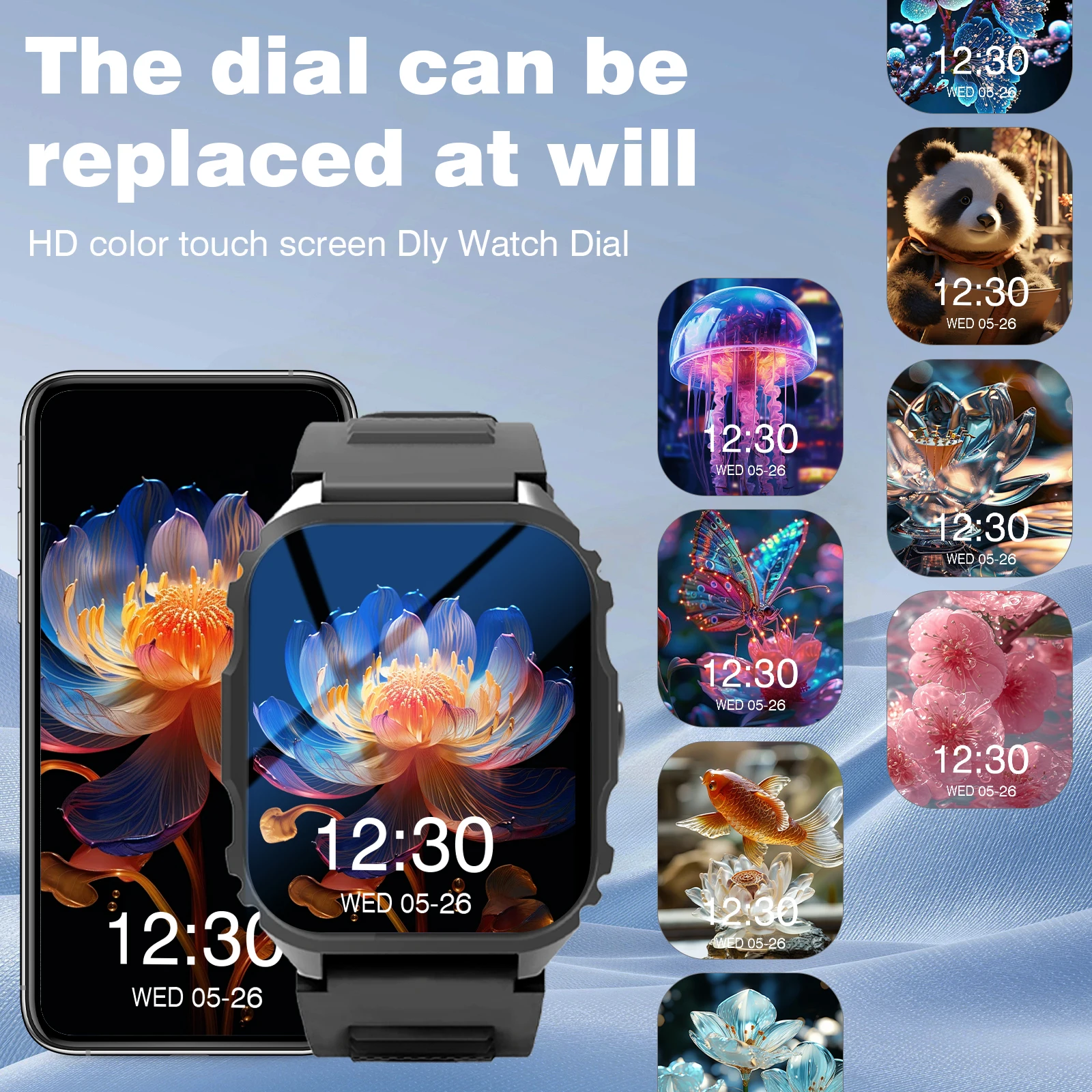 Hot Sale! Dual-Strap 0.83" HD Smartwatch - Wireless Calling, Music Control | Android/iPhone Compatible, Unisex & Notifications