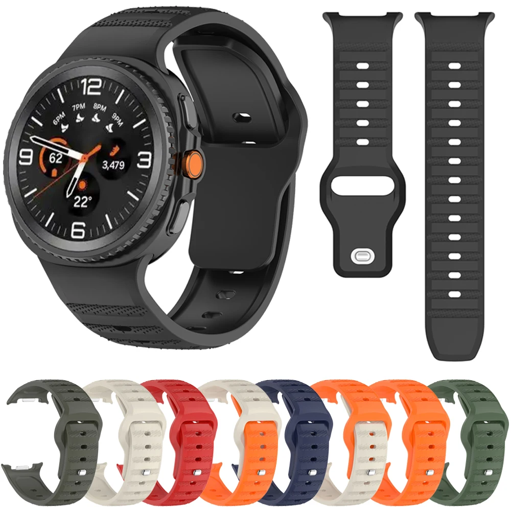Sport Silicone Strap for Samsung Galaxy Watch 8/8 Classic 46mm Original Replaceable Wristband for Galaxy Watch 8 44mm 40mm Belt