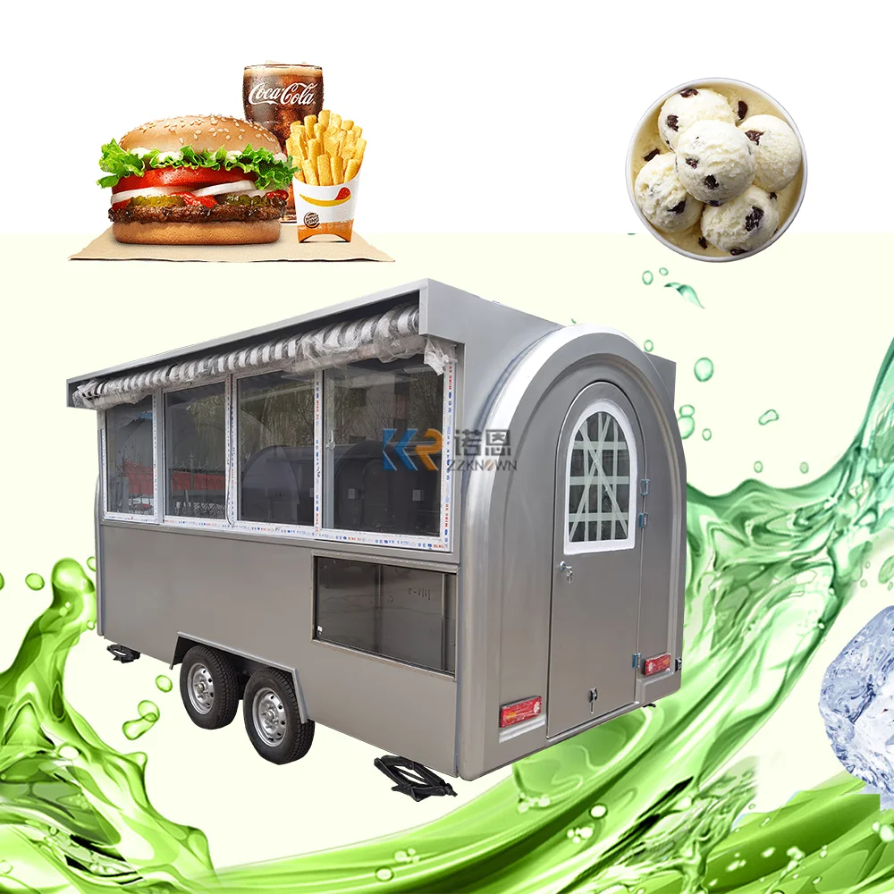 

Fast Food Truck Catering Trailer Mobile Kitchen Pizza Snack Shop Kiosk Ice Cream Coffee Cart Hot Dog Fast Food Truck Trailer