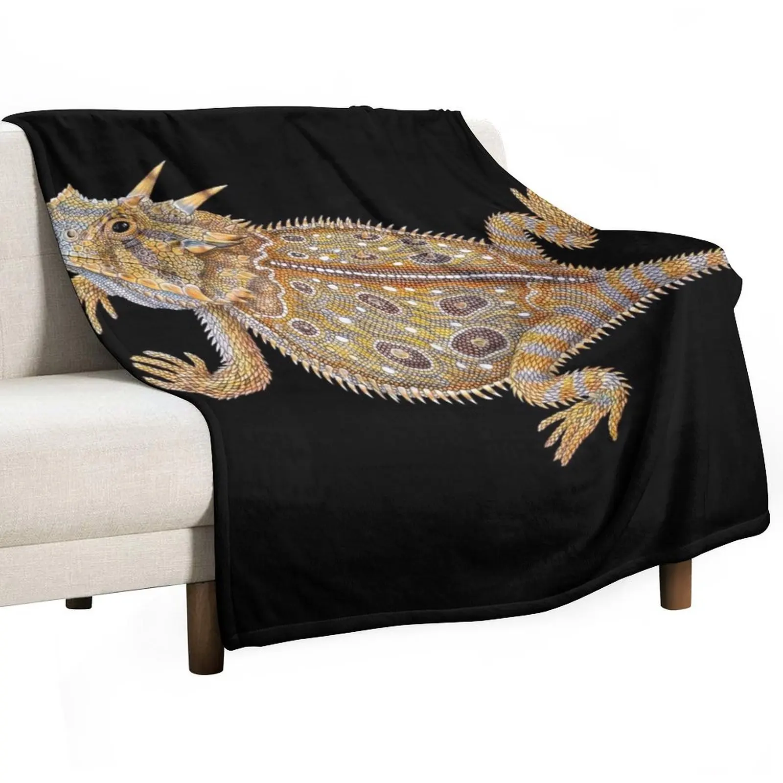 Horned Lizard Throw Blanket Quilt Luxury St blankets and throws Soft Beds Hair valentine gift ideas Blankets
