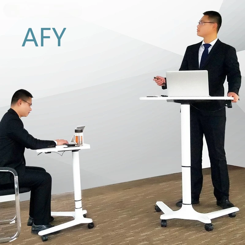 Mobile Lifting Table for Standing Computer Desk Height Adjustable Learning Table with Rolling Wheels Work Desk Workstation