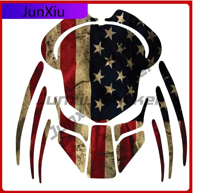 

Creative Usa Flag Skull Vinyl Decal Patriotic Sticker Car Bicycle Skateboard Laptop Rv Camper Windows Windshield High-quality