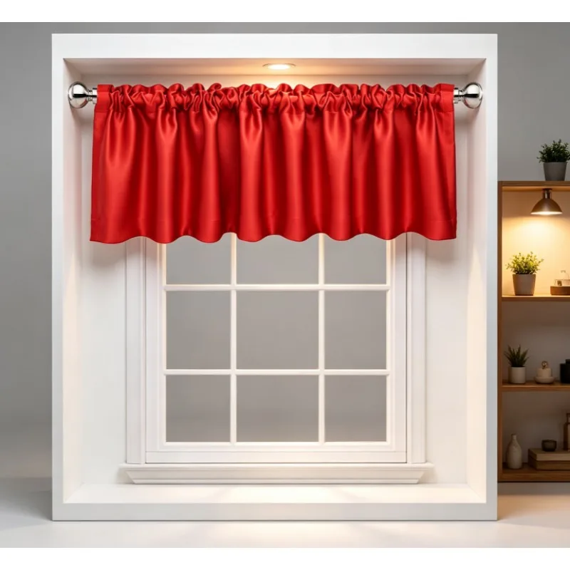 1 Piece of Flat Curtain Head Short Curtain Curtain