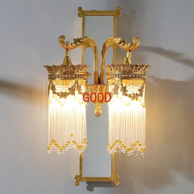 for  China Exquisite Copper Lantern Mounted Light with Mirror Luxurious Wall