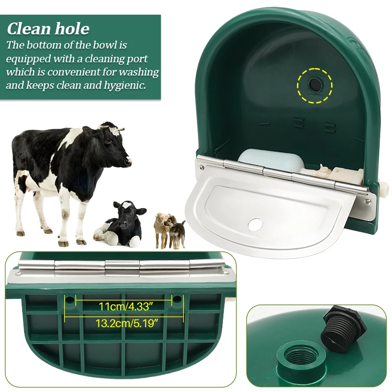 Livestock Cattle Goat Water Drinker Bowl Automatic Water Bowl Float Valve Cow Horse Drinking Bowl Farm Animal Feeding Eqipments