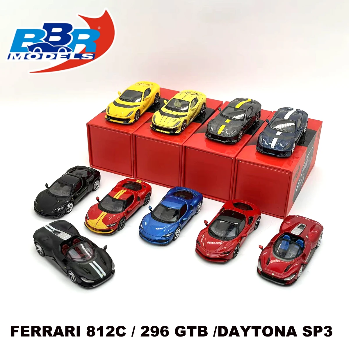 BBR Models 1:64 812C 296 GTB Daytona SP3 SF90 Giulia GTAm Maserati MC12 MC20 Diecast Collectible Model Vehicle