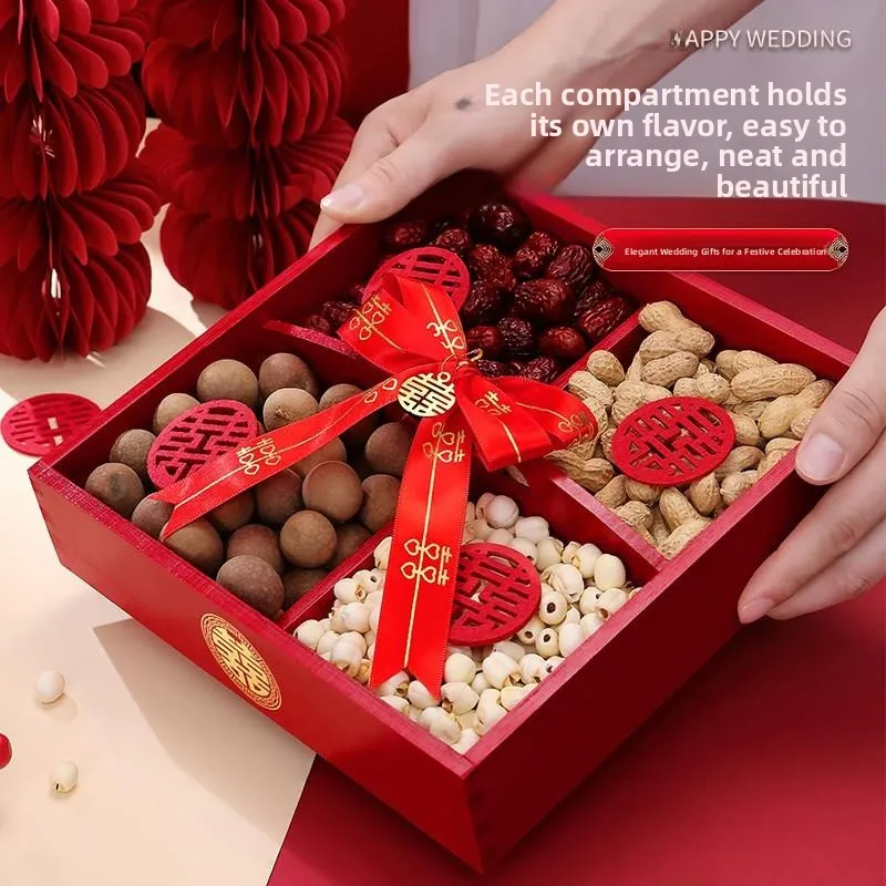 Wedding Engagement Decorative Doll Fruit Tray Creative Gift Box Dry Fruit Combination Bedroom Decoration Bedding Accessories