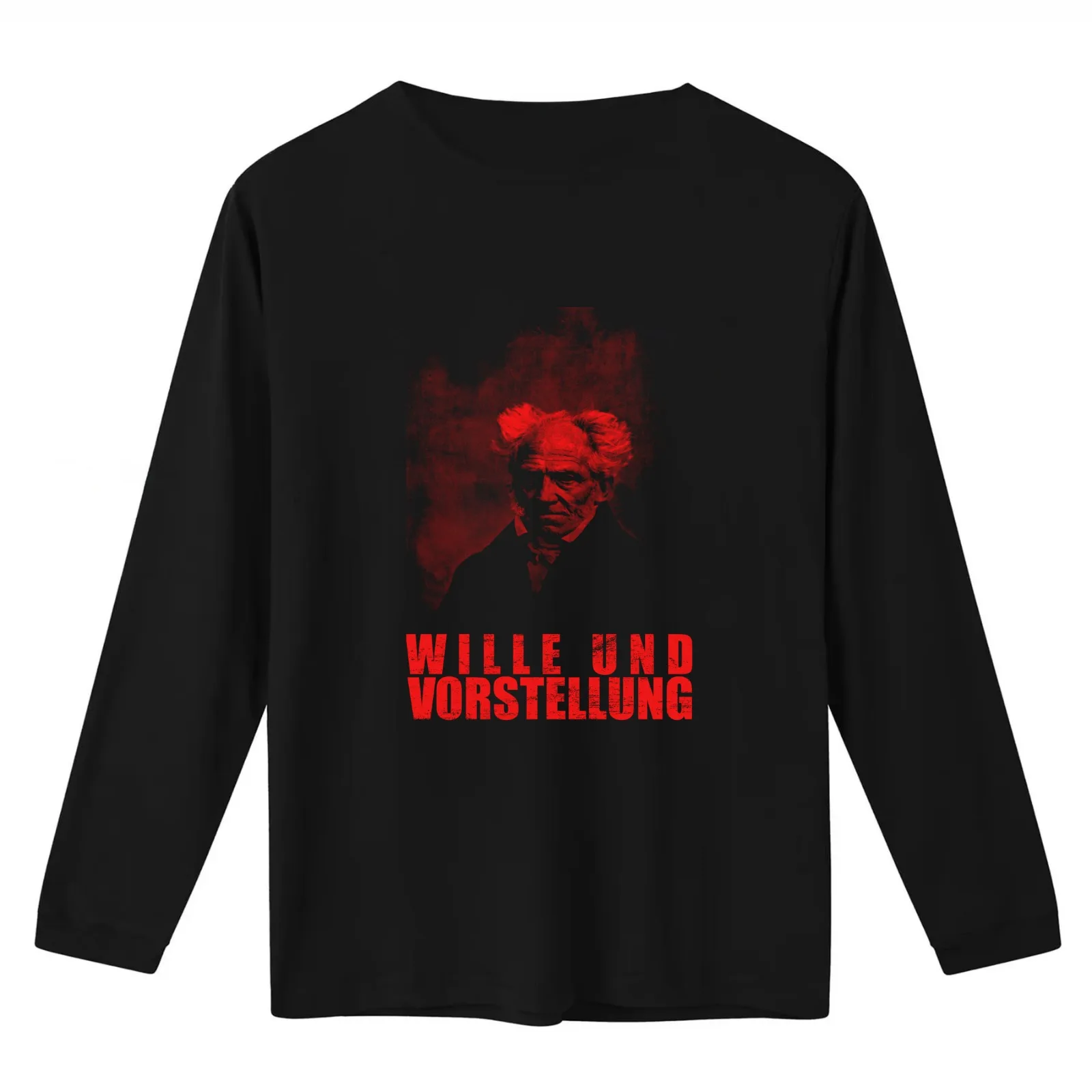 Arthur Schopenhauer Wille Und Vorstellung Will and Representation (Red) T-Shirt Summer Casual Cotton Tee Unisex Men Women