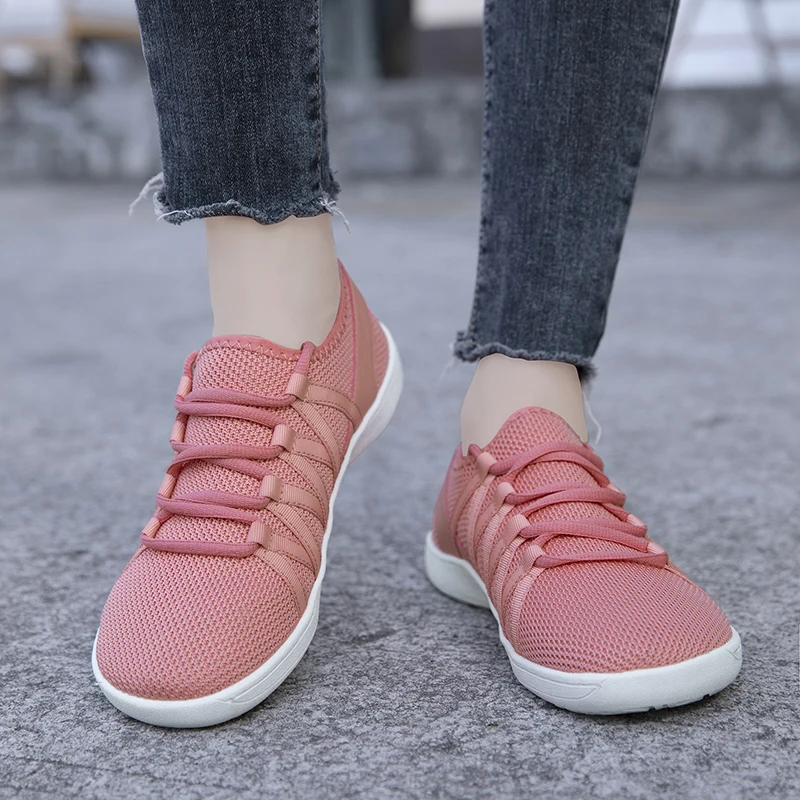 Wide Toe Shoes For Women Minimalist Breathable Comfortable Casual Sneakers Anti-slip and Soft Sole Flats Walking Shoe Size 36-42