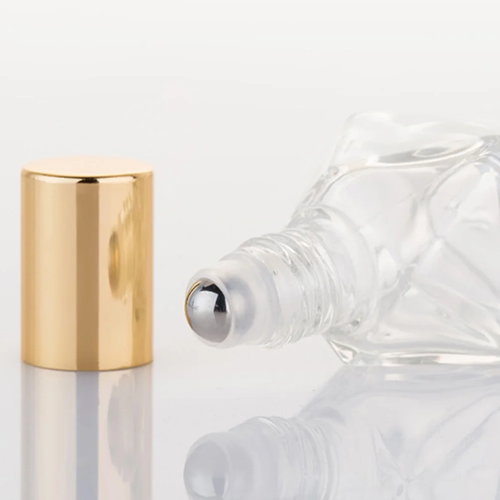 

5Pcs Travel Size Roll-on Bottles Glass Essential Oil Leak-Proof Refillable Perfume Subpackaging Containers Roll-on Bottle