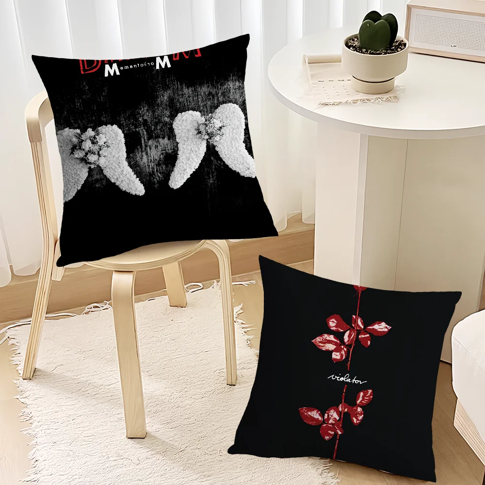 Band D-Depeche M-Mode Mement cushion cover Living Room Accent Couch Back Support Square Lounge Restful Nap Companion Pillow Case