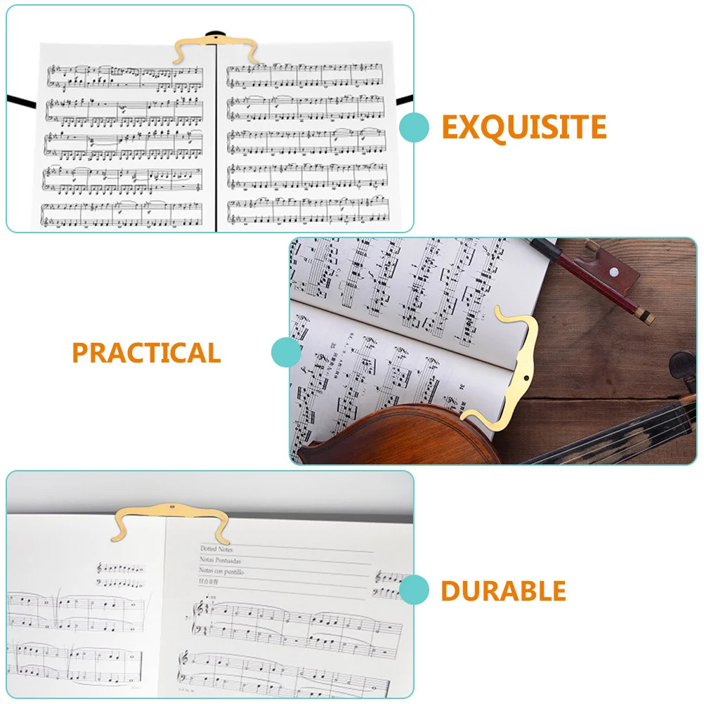 

Metal Sheet Music Clip Iron Sturdy Portable Music Book Holder Page Clamp for Musical Scores Piano Score Holder Stand