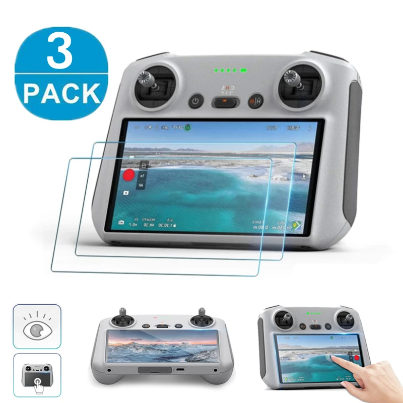 Controller Screen Protector For DJI RC Remote 9H Hardness Anti-Scratch HD Tempered Glass for DJI Mini 3 Pro RC Drone Accessories