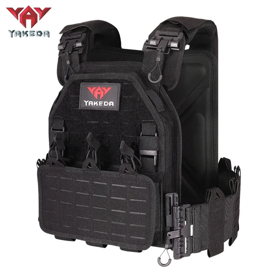 

YAKEDA Quick Release Plate Carrier 6094 Tactical Vest Outdoor 1000D Molle Hunting Protective Vest Adjustable CS Combat Equipemnt