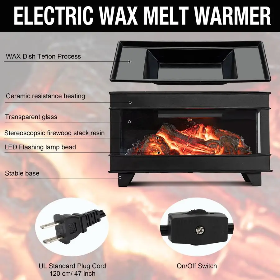 جهاز تسخين شمع الموقد، جهاز تسخين الشمع للشمع المعطر، جهاز تسخين الشمع الكهربائي، جهاز ذوبان الشمع المعدني بالكامل، جهاز تسخين عطر شمعي لـ H