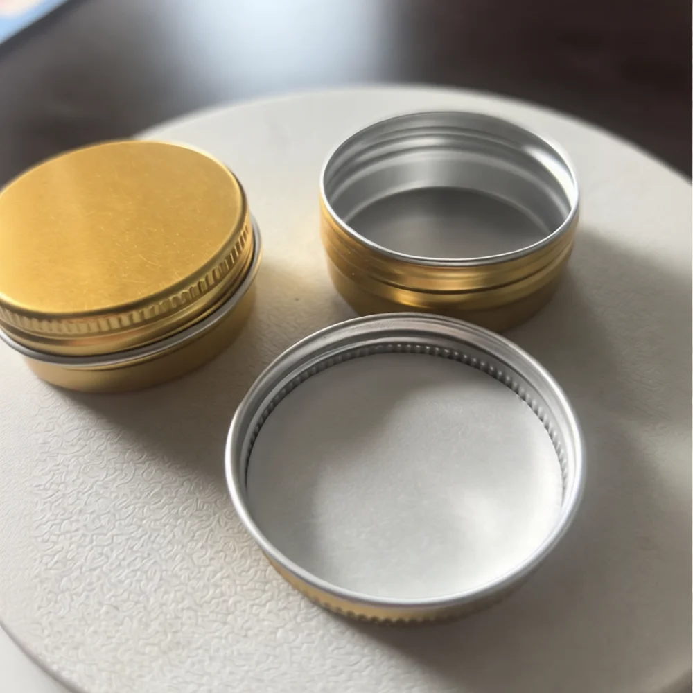 Small Portable Aluminum Tin Round Container Screw Cap Cream Makeup Storage Box Travel Refillable Metal Pot