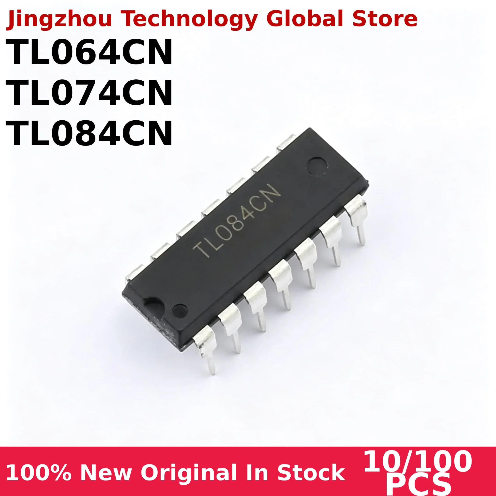 10/100PCS TL064CN TL074CN TL084CN TL064 TL074 TL084 DIP-14 Four Operational Amplifier 100% New Wholesale