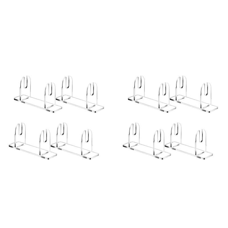 ABZS 8 Pcs Acrylic Fan Display Stand Folding Clear Fan Holder Easel Japanese Chinese Hand Fan Stand Foldable Handheld Fan