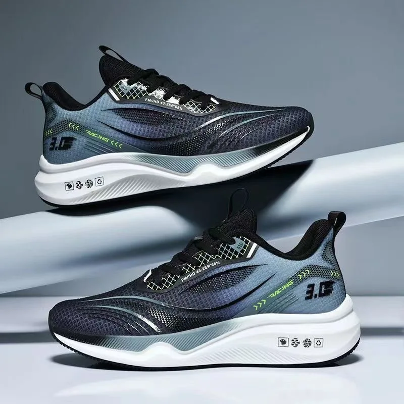New Four Seasons Ultra Light Sports Shoes with Breathable and Shock Absorbent Soft Bottom Lightweight Running Shoes for Men view 3
