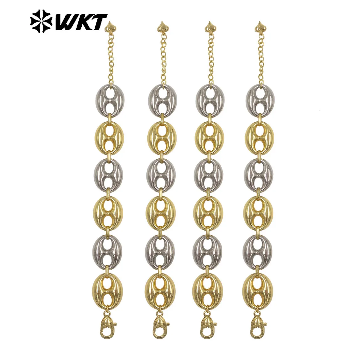 

WT-JF377 2026 Gentle Special Versatile Yellow Brass Can Be Adjustable Bracelet With 18k Real Gold Plated For Friends ACC
