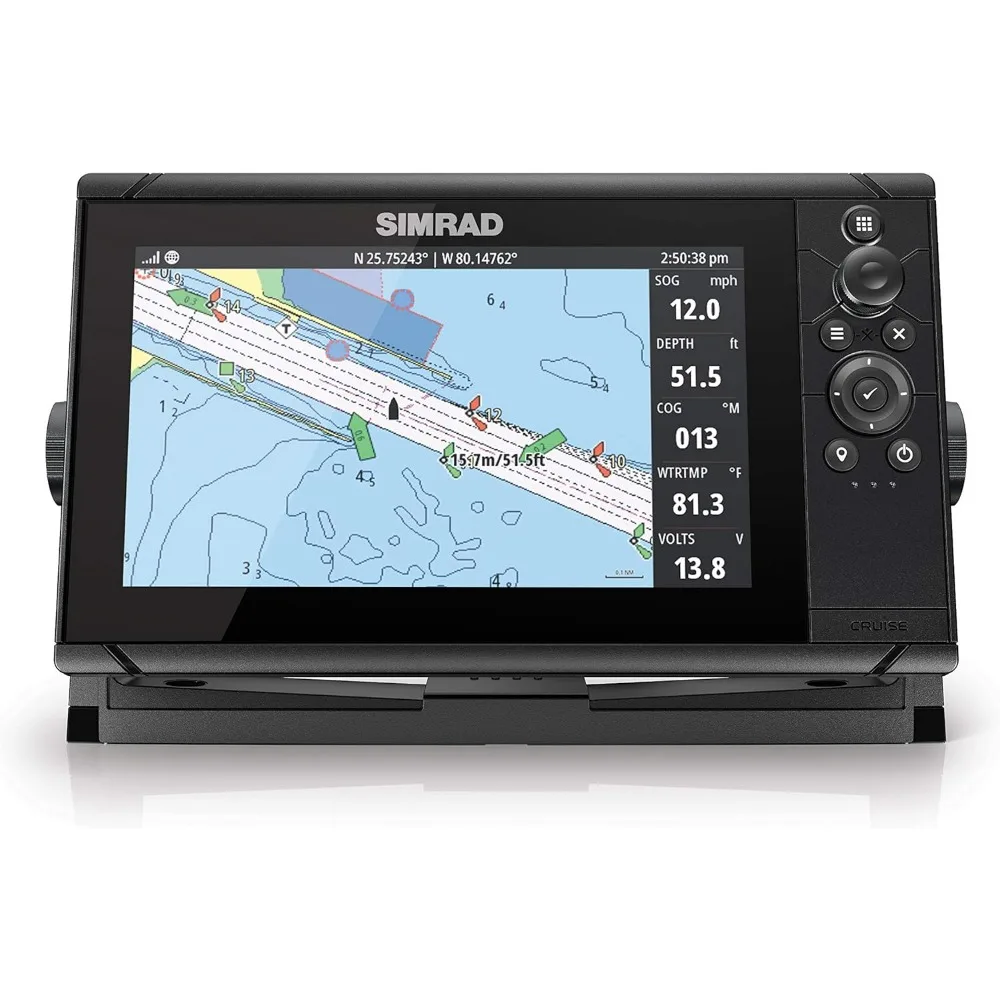 Cruise 9-9-inch GPS Chartplotter with 83/200 Transducer, Preloaded C-MAP US Coastal Maps