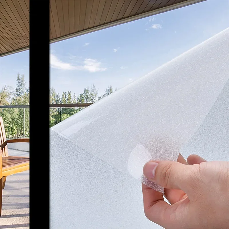 Window Privacy Film Frosted Glass Window Film Static Cling UV Blocking Removable Window Clings Opaque Window Coverings for Home