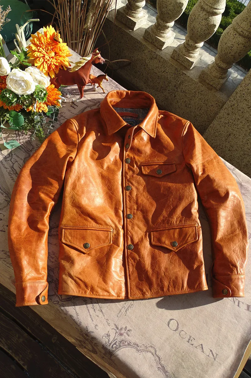 Japan no painting horse skin but have wheal short pocket flap brake
