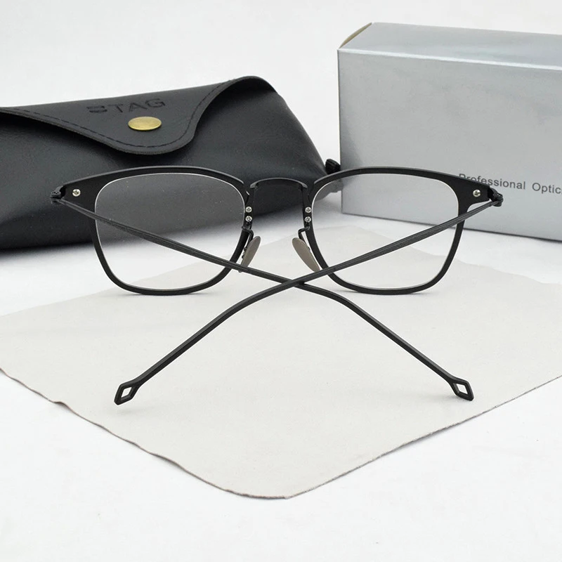 Glasses Frames Men P503S Korean square Eyeglass Titanium Retro Women Eyeglasses Frames Eyewear Business Design Spectacles Frame