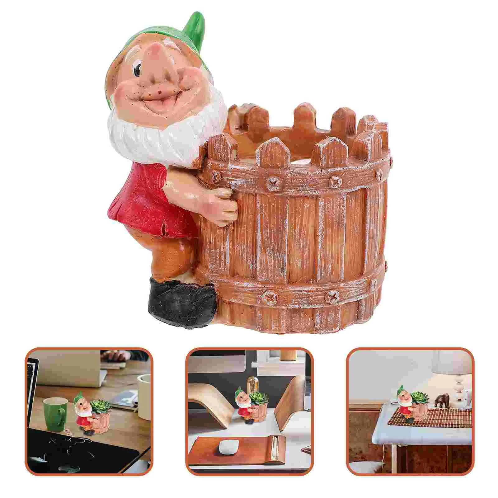 

Interesting Flowerpot Plants Decor Funny Statue Resin Gnome Cute Pots Landscape Planter Fairy Cartoon Household