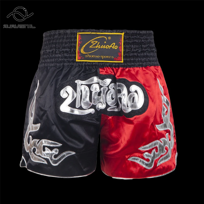 Short Muay Thai Man Embroidery Kick Boxing Shorts Women Child Retro Grappling Thaiboxing Cage Fighting Kickboxing Training Pants