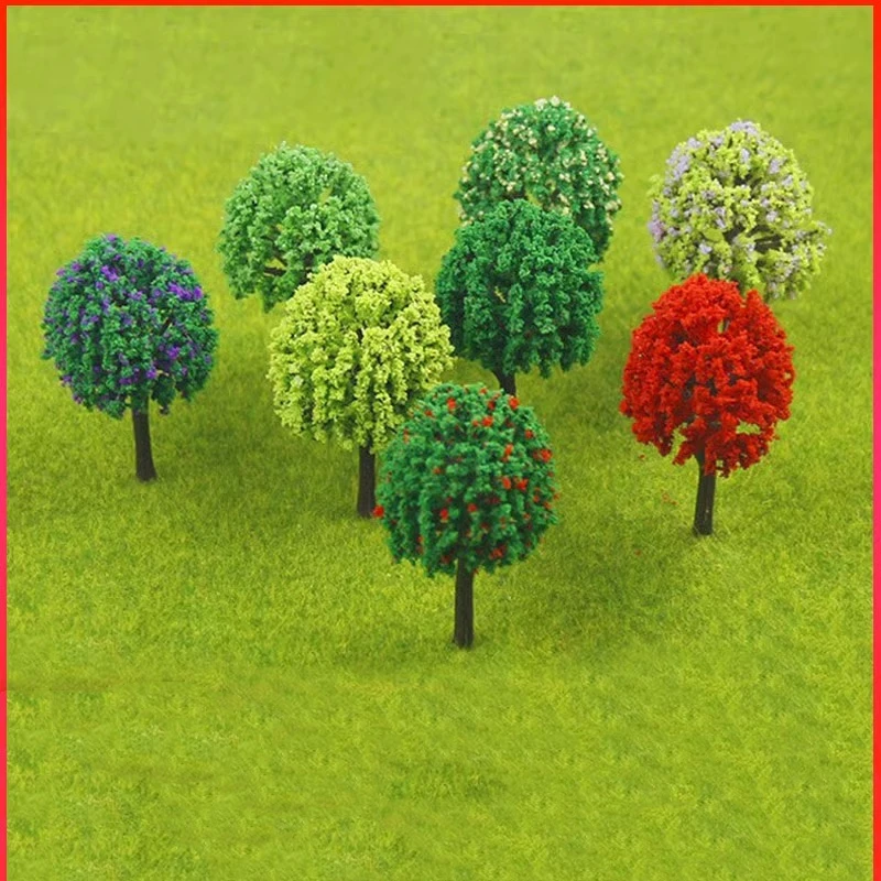 1:50 1:87 1:100 Miniature Tree HO Scale Model Railway Layout City Park Scenery Garden Landscape Decoration Diorama Accessories