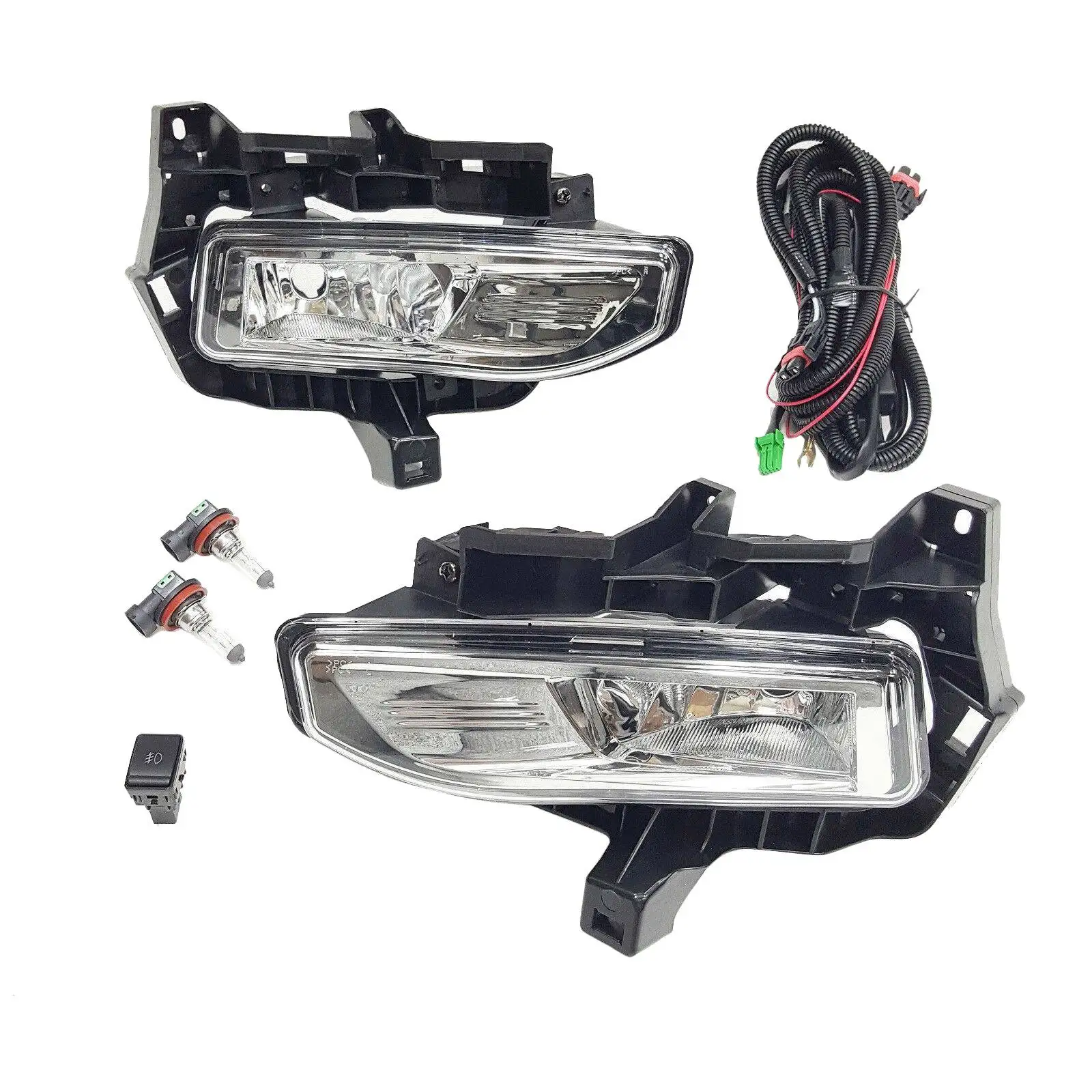 Pair Fog Lamps Driving Light Kit with Wire Switch Relay for Nissan Versa Note 2017-2019 Accessories