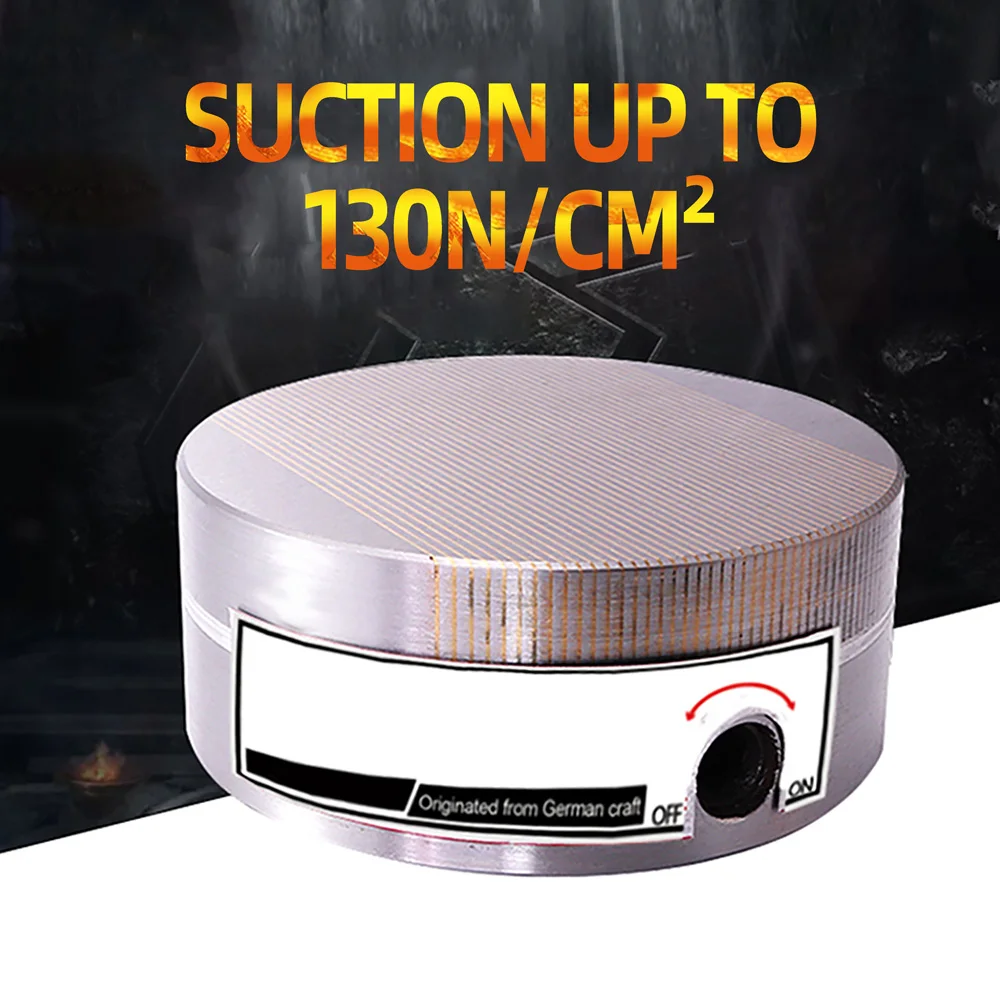 

100/125/160mm Circular Permanent Magnet Suction Cup Brass Grinder Magnetic sucker for Grinder lathe wire cutting