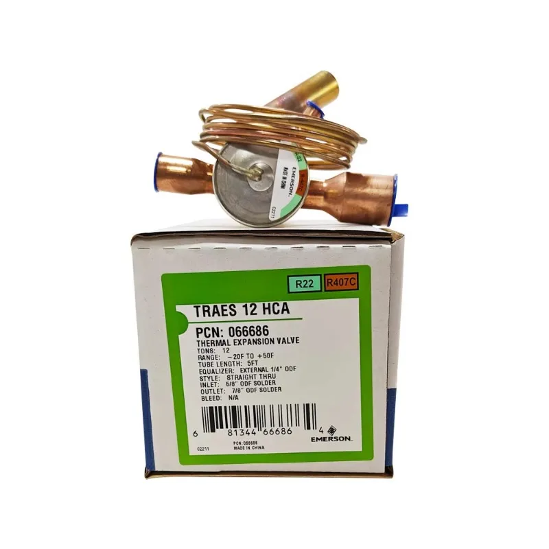 صمام التوسع الحراري إيمرسون TRAES 12HCA R22 5/8 7/8 مغلق بالكامل #3