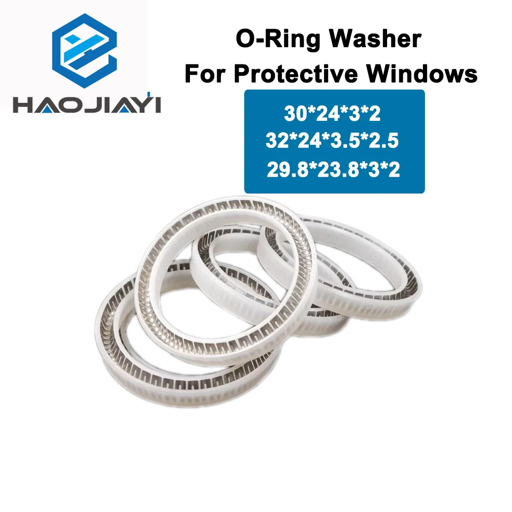 

HAOJIAYI O-Ring Washer Protective Windows for Fiber Laser Head 1064nm