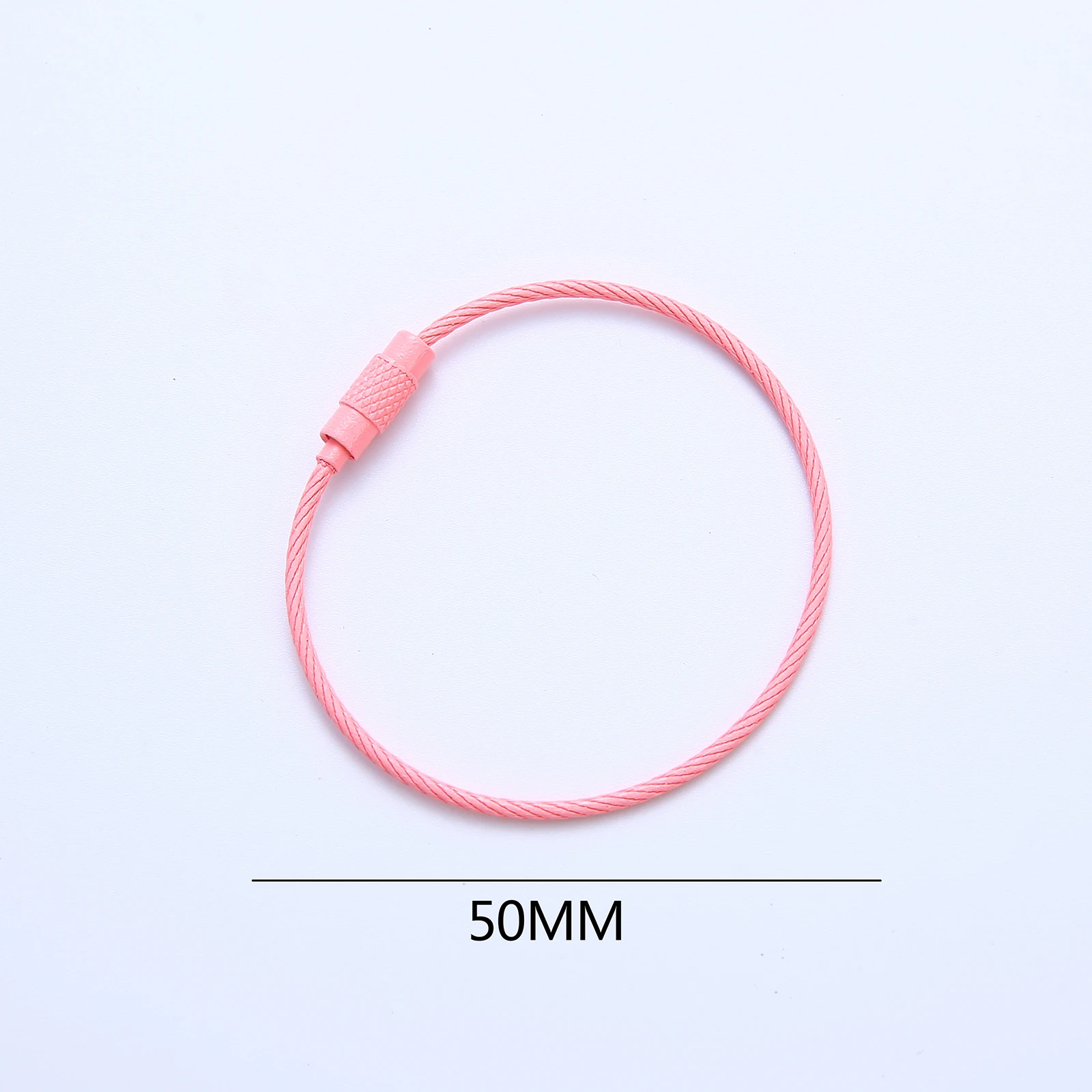 Colorful Stainless Steel Wire Keychain Ring, Outdoor Tool