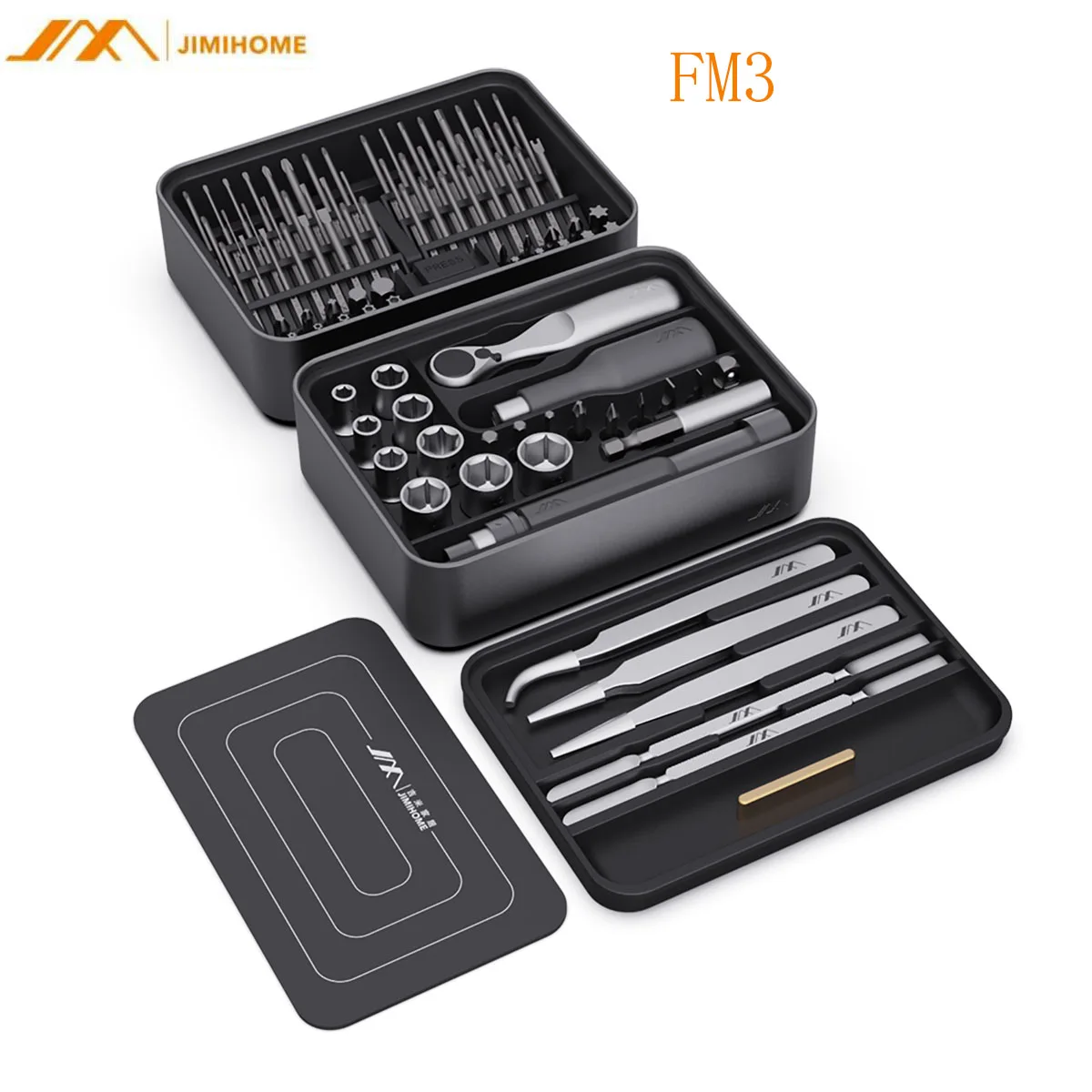 100 IN 1 JIMI FM3 Professional Screwdriver Box Household Ratcheting Repair Tool Set Magnetic Screwdriver Bit Set Gift For Men