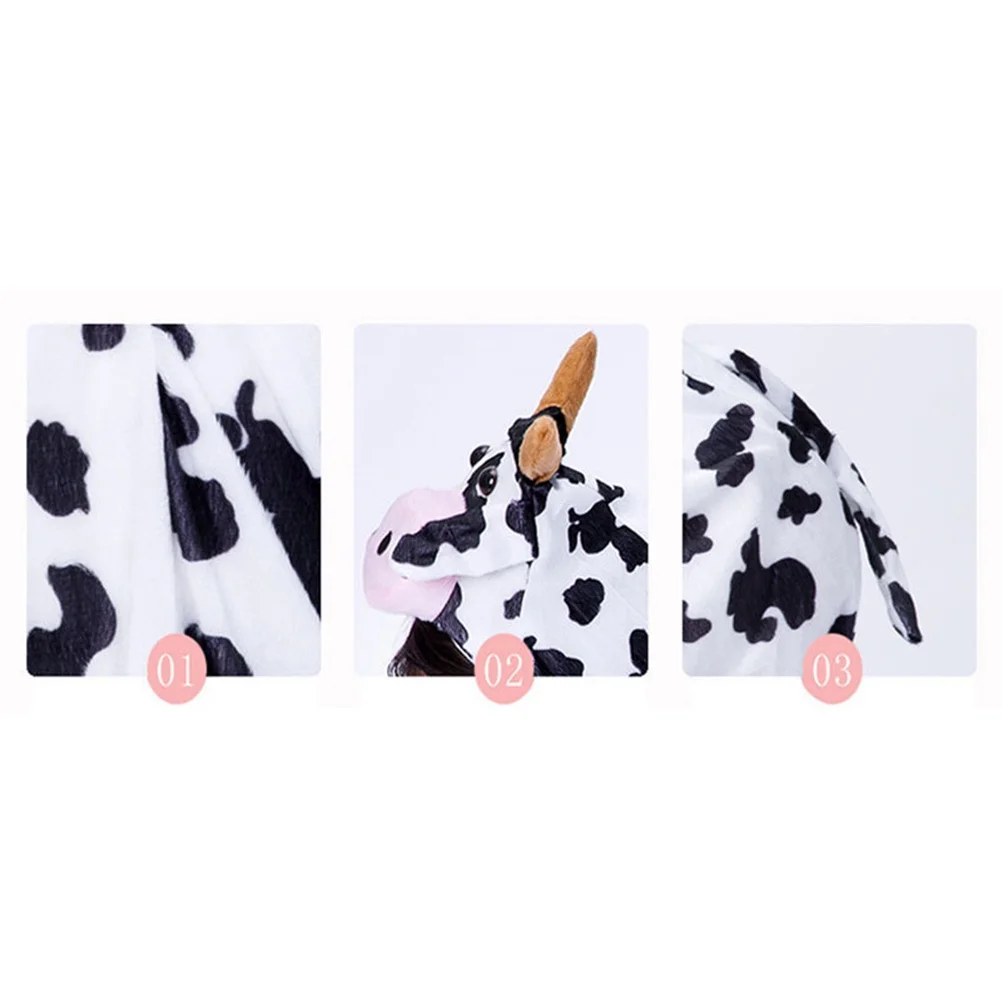 

Animal Costume for Kids Cow Shape Outfit Easy Wearable Comfortable Cleanable Birthday Party Cosplay Gift Size M